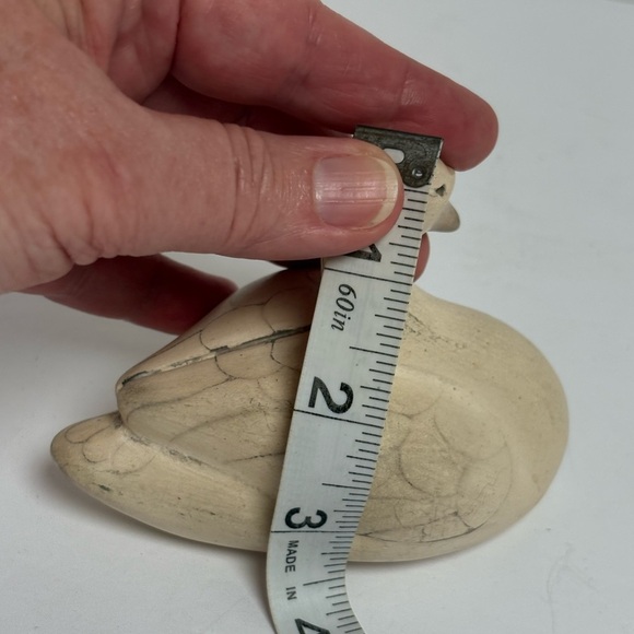 Vintage Hand Carved Wood Swan Figurine (Signed) - Picture 12 of 12